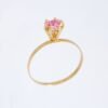 ANEL SOLITÁRIO DREAMERS EM OURO 18K COM TURMALINA ROSA